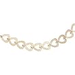 14K Yellow Gold Heart Geometric Bracelet