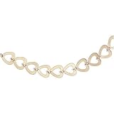 14K Yellow Gold Heart Geometric Bracelet