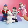 Fairy Tale Hand Puppets - Set of 4 -princess, prince, knight, unicorn play hand puppets