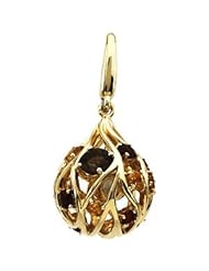 Genuine Citrine,Maderia Citrine And Smoky Quartz Charm 14K Yellow 66161