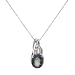 Necklace With 2.02ctw Genuine Topazes 14K White Gold Length 18in