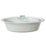 CorningWare 4-qt. Oval Roaster with Glass Cover - French White by CorningWare