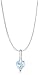 Silver Ladies P1339-Blue Blue Topaz Heart Pendant