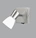 Trio 8160211-07 Halogen Spot mit Schalter Nickel matt Glas opal matt Ausleuchtung 16 cm Glas ¿ 6 cm