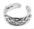Sterling Silver Celtic Knot Basket Weaved Toe Ring