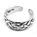 Sterling Silver Celtic Knot Basket Weaved Toe Ring