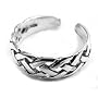Sterling Silver Celtic Knot Basket Weaved Toe Ring