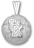 Kentucky Wildcats Solid Sterling Silver Classic ''UK'' Basketball Pendant