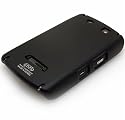 Cozip Brand Rubberized Polycarbonate Snap on Slim fit Case Cover for RIM Blackberry Storm 9500 ( Black )