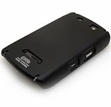 Cozip Brand Rubberized Polycarbonate Snap on Slim fit Case Cover for RIM Blackberry Storm 9500 ( Black )