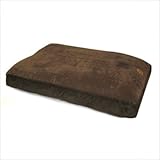 IMAGE OF Precision Pet Products Gusset Dog Floor Pillow, 30-Inch-by-40-Inch, Chocolate Suede-Wide Chenille