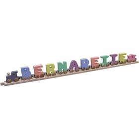 10 Letter Pastel Name and Track to Fit by NameTrain