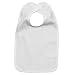 Cotton baby bib blank white with velcro closure