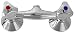 DELTA Exposed Chrome 2 Handle Shower Valve Mixer Faucet