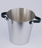 WINE COOLER WITH HANDLES - STAINLESS STEAL WINE COOLER WITH LEATHER HANDLES