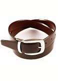 Famous NY Designer Black and Brown Belt with Pewter Buckle