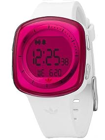 Adidas #ADH6023 Unisex Tokyo White Neon Pink Digital Sports Watch