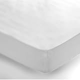 Luxury Non Iron Polycotton Percale Superking Fitted Sheet in White