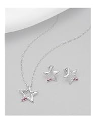 Star CZ Earrings In 92.5 Sterling Silver