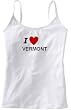 I LOVE VERMONT - State-series - White Women's / Girls Camisole (Girlie / Babydoll)