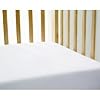 2 X WHITE FITTED 100% COTTON COT BED SHEETS 140 X 70 CM, MADE IN EU, SUPER SOFT
