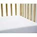 2 X WHITE FITTED 100% COTTON COT BED SHEETS 140 X 70 CM, MADE IN EU, SUPER SOFT