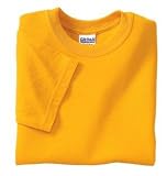 Gildan Ultra Blend - Youth 50/50 Cotton/Poly T-Shirt, L, Gold