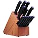 Kitchen Classic Block Set, 13 Pc. Kraton Handle, Oak Block