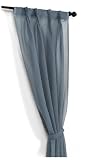 Park B. Smith Heather Voile Pinched Pleat 95-Inch Curtain Panel, Blue
