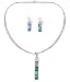 Dichroic art glass jewelry set, 'Luminous Blue'