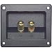 Gold Recessed 5-Way Banana Speaker Terminal Rectangle
