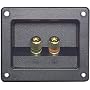 Gold Recessed 5-Way Banana Speaker Terminal Rectangle