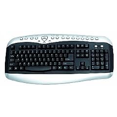 Multimedia-Tastatur K019/silber, USB-Adapter