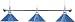 Sports : Heiku Sport Billardlampe "Venus Chrom", Farbe: Blau