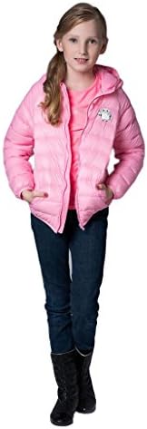 WenVen Children Down Jacket Light Weight(Pink,51.18")