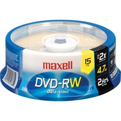 MAXELL DVD-RW 4.7GB 15 JEWEL