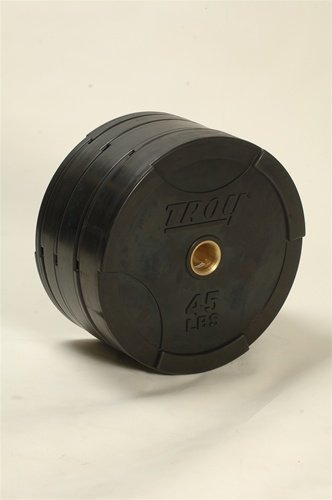 Troy Solid Rubber Interlocking Bumper Plate - 45LB