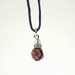 Swarovski Crystal Pendant - Christi Style 2 Purple