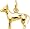 Chihuahua Charm, Gold Plated Silver