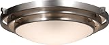 Artcraft Lighting AC2823BN Springfield Large Round Flush Mount Light, Brushed Nickel