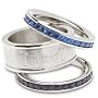 Tennessee Titans Team Logo Crystal Stacked Ring Set Size 8