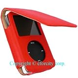 yooZoo Leather Flip Case for Apple iPod 80GB Classic & 30GB Video 5G with Belt Clip, Lanyard, and Screen Protector Mesa Red