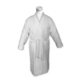 White Waffle Terry Double Face Unisex Bathrobe XL