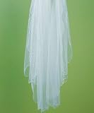Weddingstar 8227 Silver Scalloped Edge & Rhinestones Veil