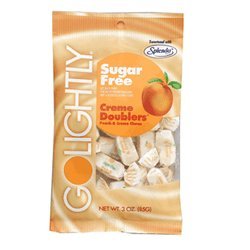 Go Lightly Peach Creme Sugar Free Candy - 3 Oz r Pack, 12 Packs by Go Lightly Candies
