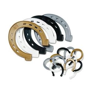 Small Plastic Horseshoes - Silver