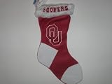 OKLAHOMA SOONERS 17 Plush CHRISTMAS STOCKING with Team Logo & Team Colors