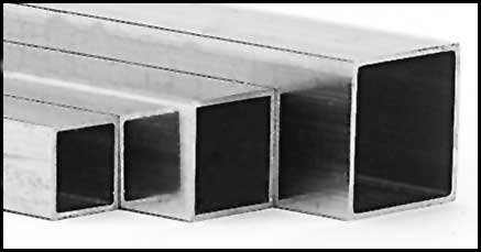 Aluminum 6063-T5 Square Tubing 1-1/4x 1-1/4, .125 Wall ASTM B221