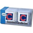 Chicago Cubs 2 pack of 2"x2" Candle Sets - MLB Baseball Fan Shop Sports Team Merchandise