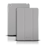Photive "SlimPad" iPad Mini Smart Cover Case - Ultra Slim Smart Cover Case for The New iPad Mini Front and Back Protection (Built-in Magnets Activates Sleep/Wake feature) - Grey